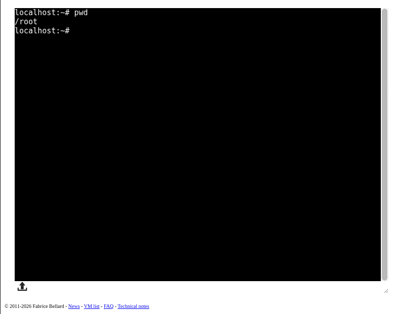 PWD Result in JSLinux